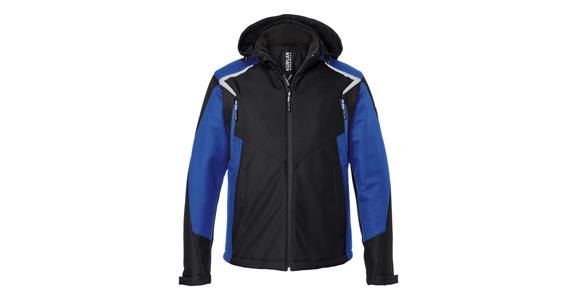 Winter-Softshell-Jacke BODYFORCE schwarz/kornblumenblau Gr. XS