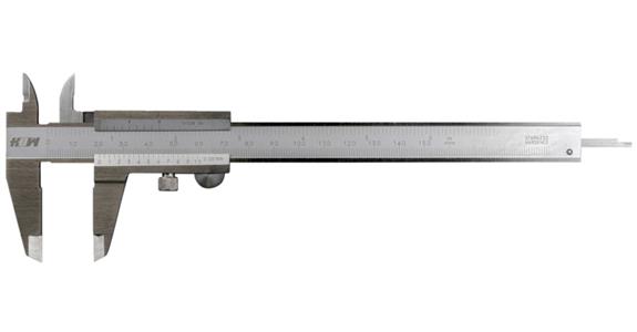 Präzisions-Taschenmessschieber 0-150 mm rostfrei mit Feststellschraube unten