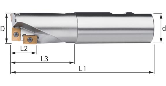 ATORN Wendeschneidplatten Bohr-/Senkfräser 90 Grad D=20,0 mm