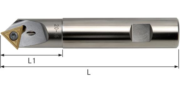 ATORN Wendeschneidplatten Fasen- und Zentrierfräser 45 Grad L=115 mm D=20,0mm