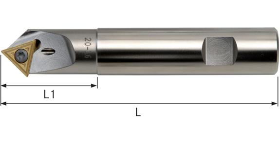 ATORN Wendeschneidplatten Fasen- und Zentrierfräser 45 Grad L=115 mm D=20,0 mm