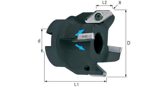 ATORN Eckmesserkopf für VCGT220530 100,0 mm Z=5