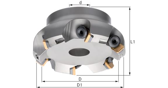 ATORN Planfräser 45 Grad 50,0 mm Z=4 für SEEN/SEER 1203