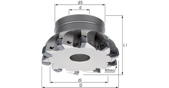 ATORN Multi-Hochvorschubfräser Durchmesser 80 mm Z=8