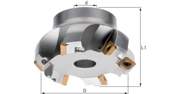 ATORN Planfräser 45 Grad 80,0 mm Z=6 für SEET/SEEW 1204