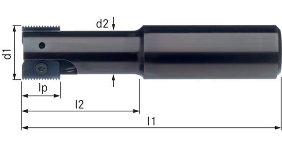 ATORN Halter Gewindefräser Zweischneider Stahl Gr. 14 20 mm HB