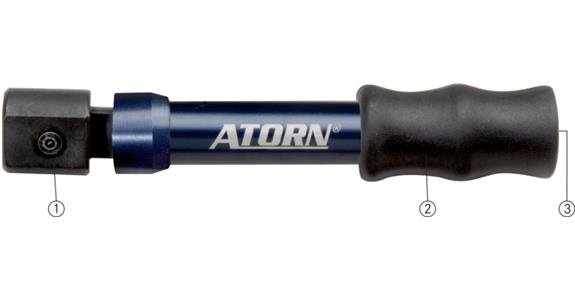 ATORN Drehmomentschlüssel 0,4 - 2 Nm TBN Knicker Einsteckschaft 9x12