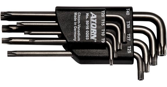 ATORN TX-Winkelschraubendreher-Satz 8-teilig TR9-TR40 mit Bohrung