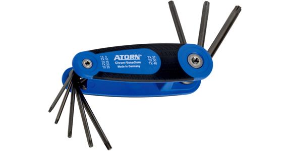 ATORN TX-Schraubendreher 8-teilig TX9-TX40 im Handklapphalter
