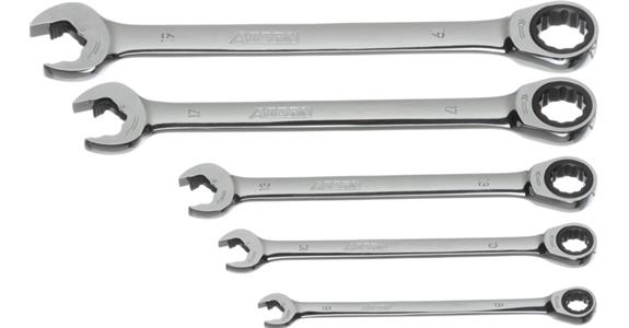 ATORN Knarrenringmaulschlüssel-Satz 5-teilig 8,10,13,17,19 mm Ratschenfunktion