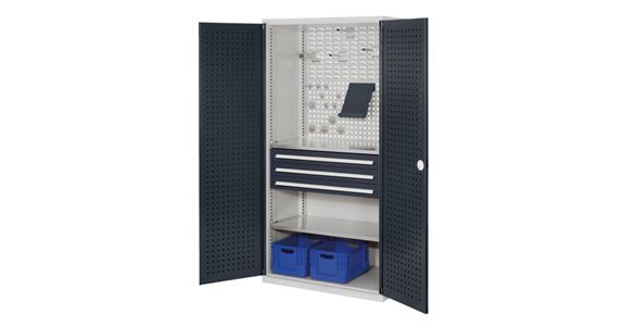 Schrank mit Lochplattentür, MOD.5, 7035/7016