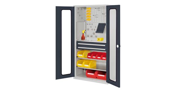 Schrank mit Sichtfenstertür MOD.1 7035/7016