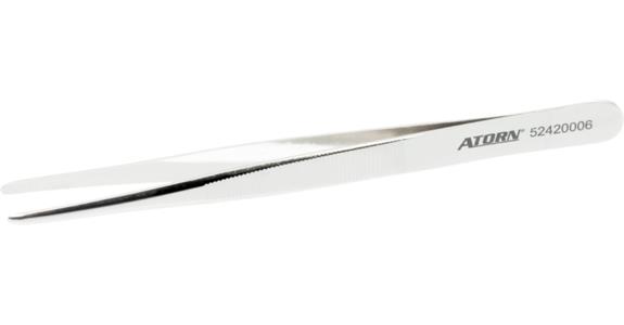 ATORN Pinzette vernickelt 120 mm abgerundete Spitzen