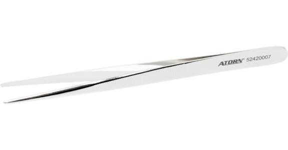 ATORN Pinzette vernickelt 140 mm abgerundete Spitzen