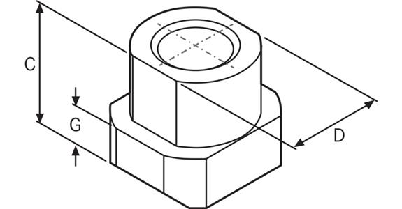 ATORN T-Nutenstein einfach Stahl M20