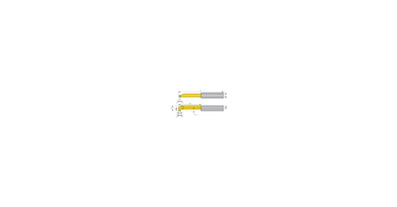 Schneideinsatz mini-bore links L005.0150-20 ab Bohrung Ø 4 mm HM HC8615/TiN