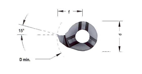 HM-Schneidplatte MINI-CUT links LS016.0080 Seeger-Ringnuten HC8620/TiAlN