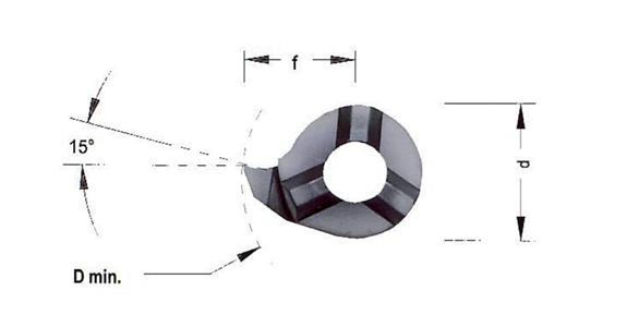 HM-Schneidplatte MINI-CUT links LS008.0100 Stechdrehen allgemein HC8620/TiAlN