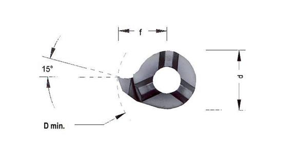 HM-Schneidplatte MINI-CUT rechts RS14.4787.02 Freistichplatte HC8620/TiAlN