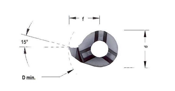 HM-Schneidplatte MINI-CUT links LS16.0815.45 Vorstechplatte HC8620/TiAlN