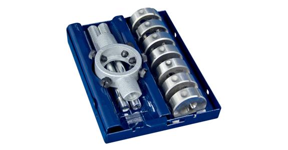 LIZZARD Schneideisen-Satz 8tlg. M3 - M12 m. Schneideisenhalter DIN 225 für metr. Gewinde
