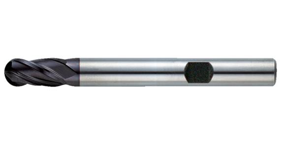 VHM-HSC-Radiusfräser TiAlN 30° lang HB-Schaft Z=4 Ø12mm