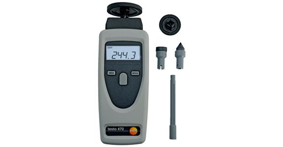 Drehzahl-Messgerät TESTO 470 mech/optisch Messwertaufnahme, im Koffer