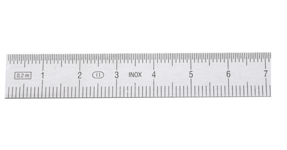 Biegsamer Maßstab Teilung 1/2-1/1 mm EG-Gen. II rostfrei LxB=1000x30mm