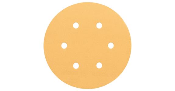 Exzenterschleifpapier Ø 150 mm Körnung 40 Klettbelag 6 Löcher Pack = 50 Stück