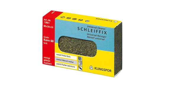 Universal-Schleifblock gummi-elastisch silikonfrei Korn 60 grob 80x50x20 mm