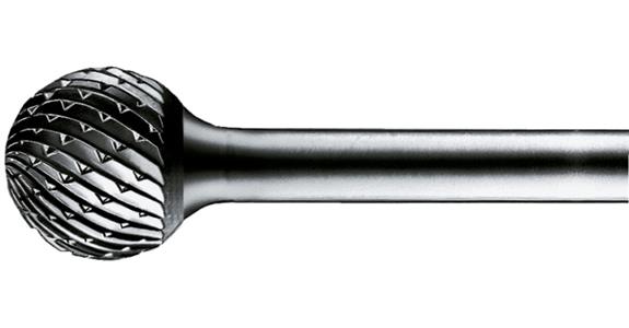 HM-Frässtift Kugelform (KUD) Schaft-Ø 6 mm Zahnung STEEL Kopf-Øxlänge 6x5 mm