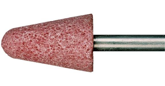 Schleifstift Kegel Edelkorund rosa Ø 16 x 45 mm Schaft-Ø 6 mm Korn 80