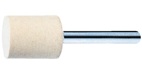 Filz-Polierstift Zylinder Schaft-Ø 3 mm Kopf-Øxlänge 8x10 mm