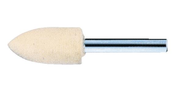Filz-Polierstift Spitzbogen Schaft-Ø 3 mm Kopf-Øxlänge 8x12mm