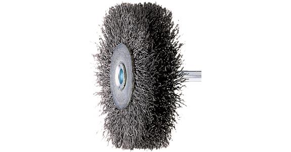 Schaft-Rundbürste Stahldraht 0,2 x 9 x 40 mm, zyl. Einspannschaft 6 mm Ø