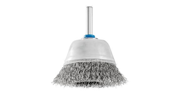 Topfbürste mit Schaft, 50mm Ø, INOX-Draht 0,3mm