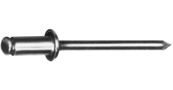 Stahl-Blindniete Flachrundkopf DIN 7337 Pack=500 St. 3x5 mm