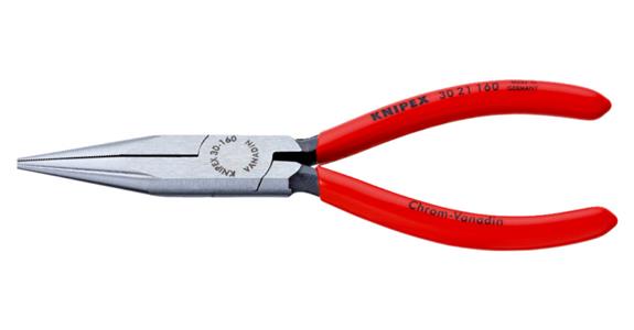 Langbeck-Flachrundzange 160 mm CV-Elektro Stahl leichte Griffhüllen