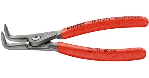 Außen-Sicherungsringzange gebogen A 01 für Ø 3-10 mm rutschhemmende Griffhüllen