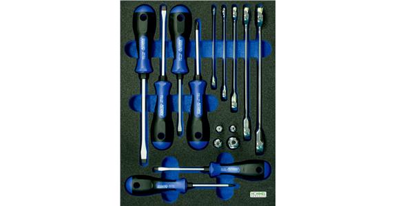 OPT-I-STORE Einlage 260x345x30 Schraubendreher-/Ring-Maulschlüssel-Satz 59607101