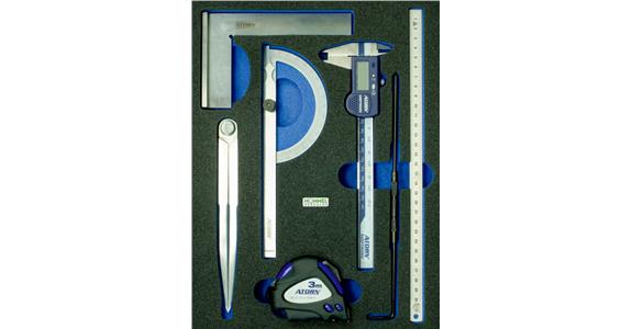 Messwerkzeug-Satz digital 7-teilig in OPT-I-STORE Einlage 260x345x30mm