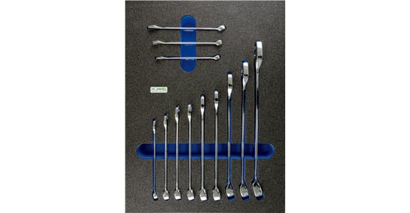 Ring-Maulschlüssel-Satz 12-teilig in OPT-I-STORE Einlage 260x345x30mm