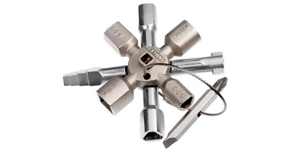 Universal-Schaltschrankschlüssel TwinKey 10 Funktionen Länge 95 mm