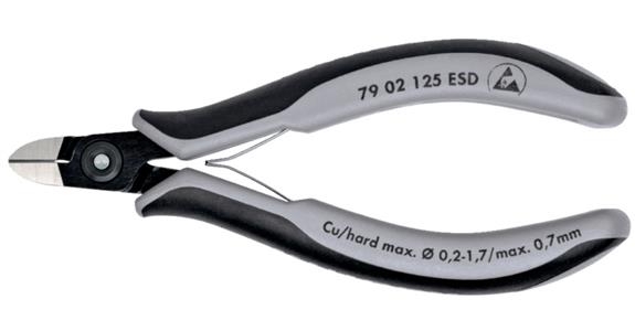 ESD-Präzisions-Elektronik-Seitenschneider runder Kopf, sehr kleiner Wate 125mm