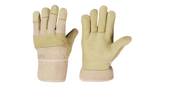 Arbeits-Handschuh Schweinsvollleder CE-Kat. I,  Pack=12 Paar