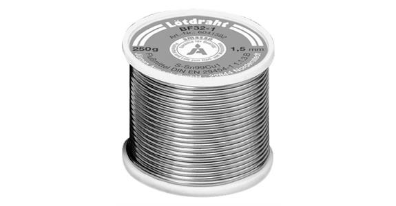Lötdraht (bleifrei) Ø 1,50 mm, 250g, Flußmittelanteil 2,5%, Weichlötdraht