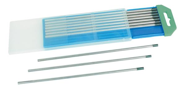 Wolframelektroden Typ W,  W 99,99%, grün , Ø 1,6 mm, L=178 mm, Pack 10 Stück
