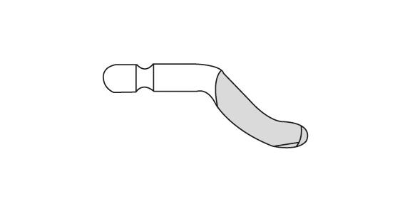 Ersatz-Klinge B Schaft-Ø 2,6 mm Form B10 TIN-beschichtet für lange Standzeit