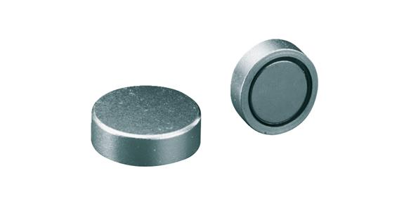 Flachgreifer-Magnet Ø 13 mm 60N, Neodym (NdFeB), abgeschirmt, max. 80°C