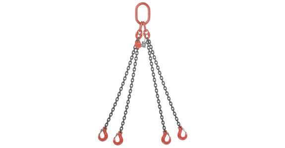Anschlagkette EN 818 prEN 1677 max. 8000 kg 4 Strang Ø 10 mm Länge 1 m
